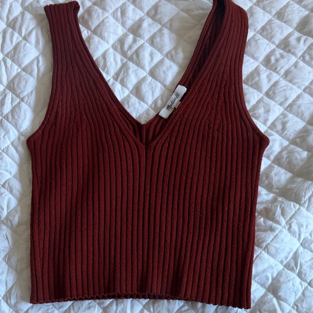 Madewell Ribbed Crop Tank-Top (M)